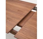 Table extensible Elan en placage et bois de noyer 200 (260 ) x 100 cm