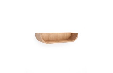 Salaya ash laminated plywood shelf in a natural finish, 60 x 12 cm