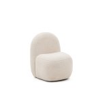 Fauteuil pour enfant Bucky en tissu bouclette blanc