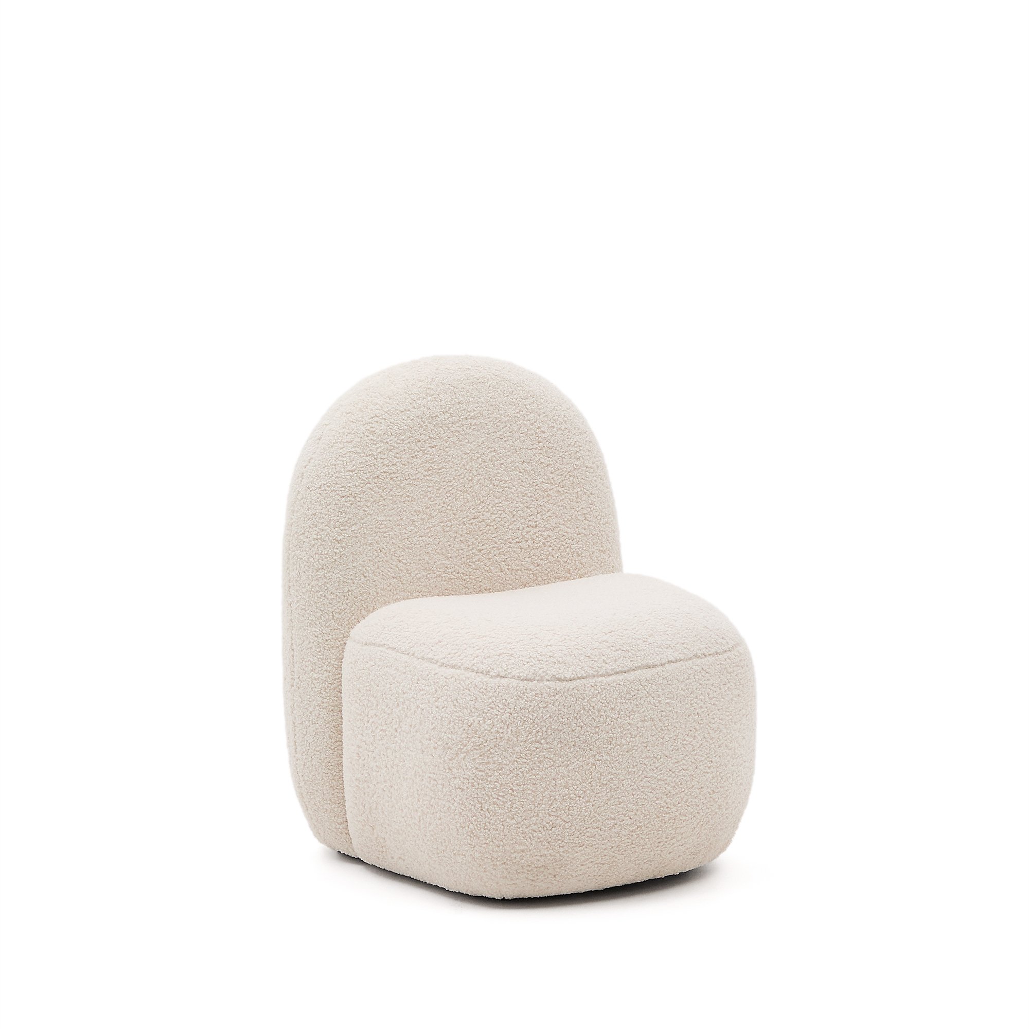 Fauteuil pour enfant Bucky en tissu bouclette blanc FSC 100%