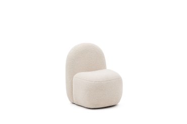 Poltrona per bambini Bucky in tessuto bouclé bianco FSC 100%