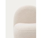 Fauteuil pour enfant Bucky en tissu bouclette blanc