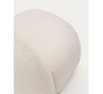 Fauteuil pour enfant Bucky en tissu bouclette blanc