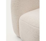 Fauteuil pour enfant Bucky en tissu bouclette blanc