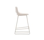 Tabouret Zahara beige et acier beige hauteur 65 cm