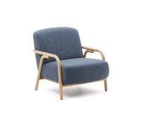 Butaca Sylo azul de madera maciza de fresno FSC 100%