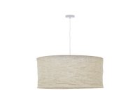 Abat-jour Mariela pour plafonnier en lin, finition beige Ø 80 x 40 cm