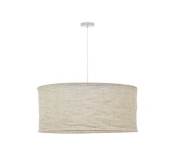 Abat-jour Mariela pour plafonnier en lin, finition beige Ø 80 x 40 cm
