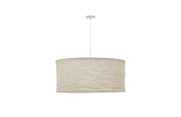 Abat-jour Mariela pour plafonnier en lin, finition beige Ø 80 x 40 cm