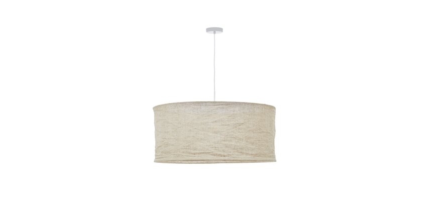 Mariela linen ceiling lamp shade in a beige finish Ø 80 x 40 cm