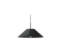 Abat-jour pour plafonnier extérieur Saranella en rotin synthétique noir Ø 50 cm