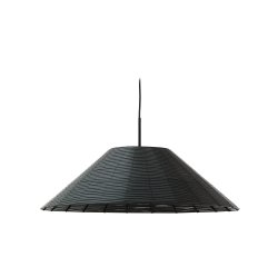 Abat-jour pour plafonnier extérieur Saranella en rotin synthétique noir Ø 70 cm