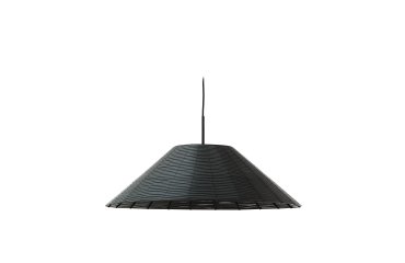 Abat-jour pour plafonnier extérieur Saranella en rotin synthétique noir Ø 70 cm
