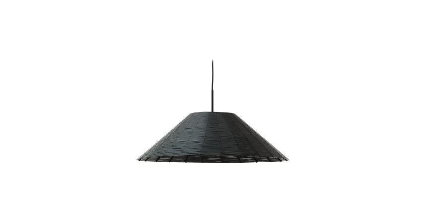 Saranella lampshade for outdoor ceiling lamp in black synthetic rattan Ø 70cm