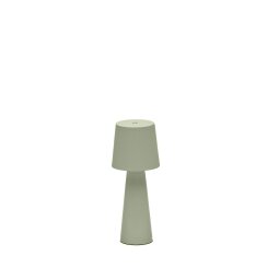 Kleine tafellamp voor buiten Arenys van turquoise geverfd metaal