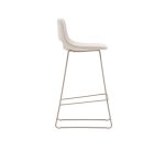 Tabouret Zahara beige et acier beige hauteur 76 cm