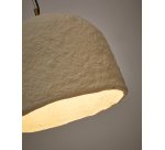 Plafonnier Sineu en papier mâché blanc Ø 34,5 cm