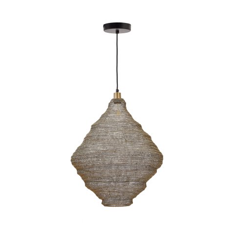 Lámpara de techo Sarraco de metal dorado Ø 58 cm