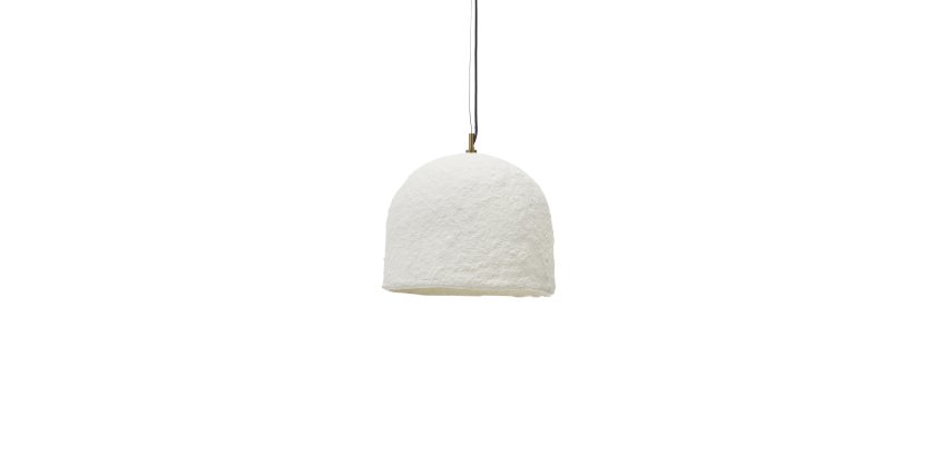 Plafonnier Sineu en papier mâché blanc Ø 34,5 cm
