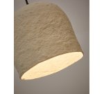 Plafonnier Calvia en papier mâché blanc Ø 25 cm