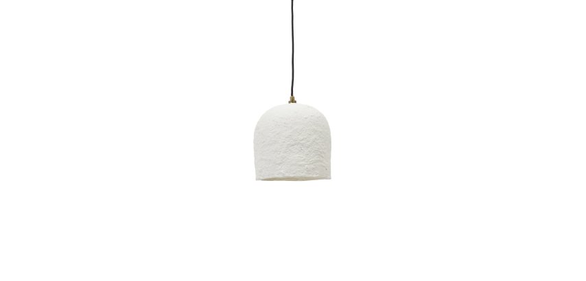 Calvia white papier-mâché ceiling lamp Ø 25 cm