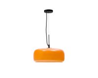 Plafonnier Reig en verre orange Ø 38 cm