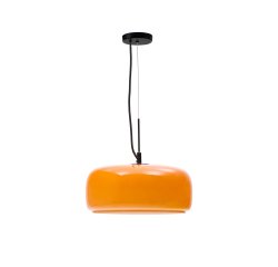 Reig orange glass ceiling lamp, Ø 38 cm