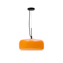 Plafonnier Reig en verre orange Ø 38 cm