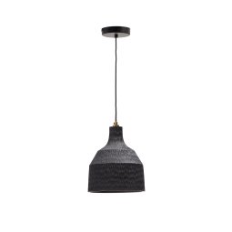 Amire wooden ceiling lamp in a black finish, Ø 21 cm