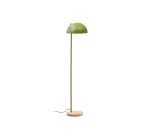 Lampe sur pied Catlar en frêne et métal avec finition verte