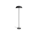 Lampadaire Sayra en marbre noir et métal peint noir