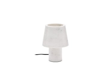 Lampe de table Alaro en marbre blanc