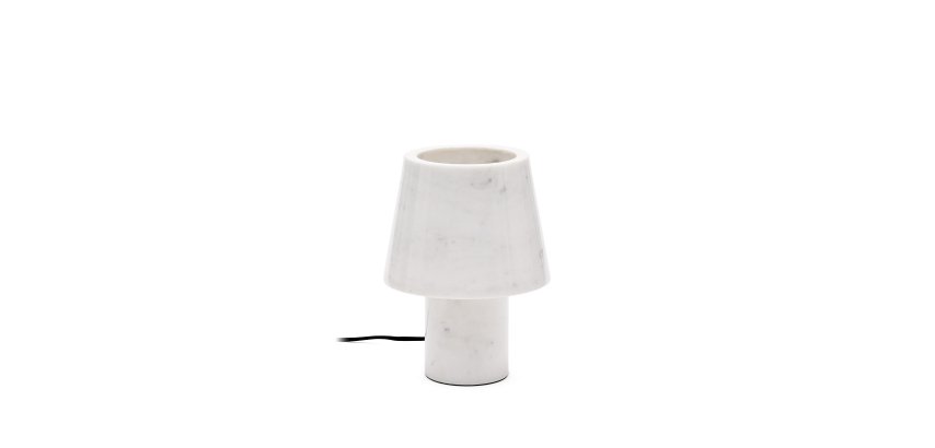 DE_Lampe de table Alaro en marbre blanc