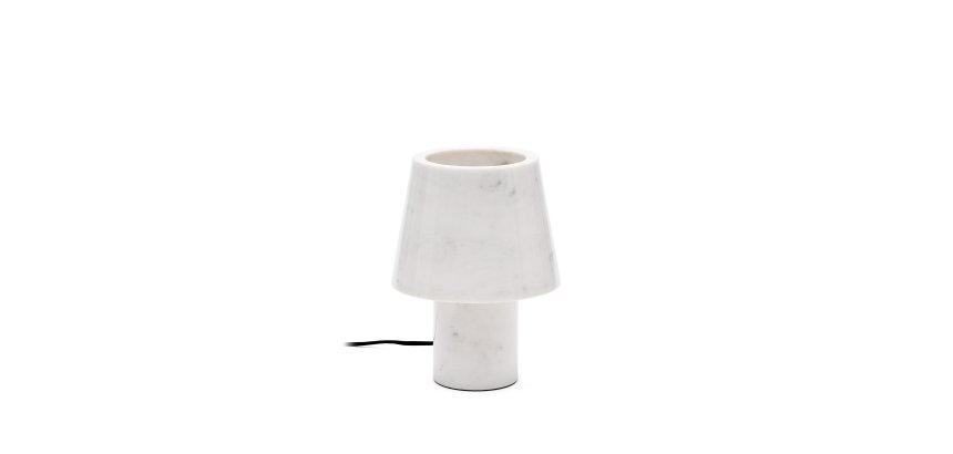 Lampe de table Alaro en marbre blanc