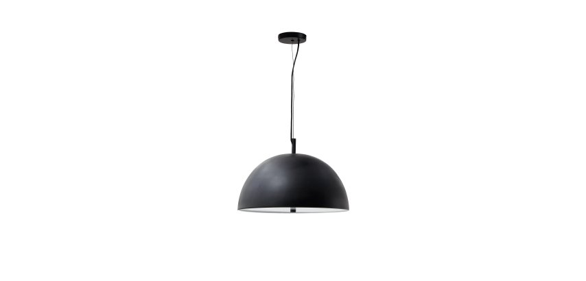 Plafonnier Catlar en métal avec finition noire Ø 40 cm