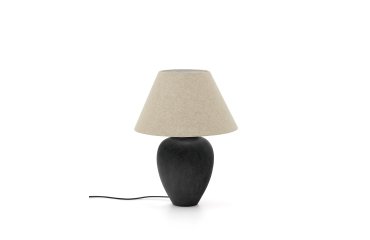 Lampe de table Mercadal en céramique avec finition noire