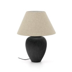 DE_Lampe de table Mercadal en céramique avec finition noire