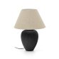 Mercadal ceramic table lamp in a black finish