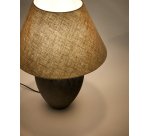 Lámpara de mesa Mercadal de cerámica con acabado negro