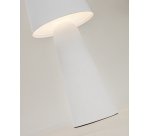 Arenys large outdoor metal table lamp in a white painted finish
