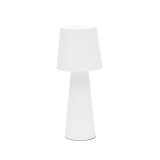 Grande lampe de table extérieure Arenys en métal avec finition blanche