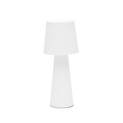 DE_Grande lampe de table extérieure Arenys en métal avec finition blanche