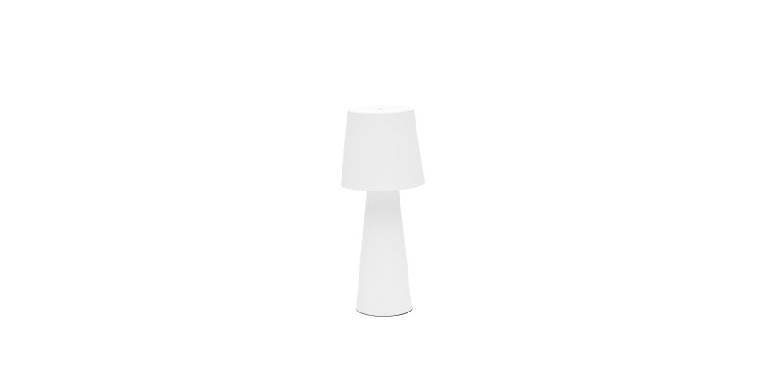 Arenys large outdoor metal table lamp in a white painted finish