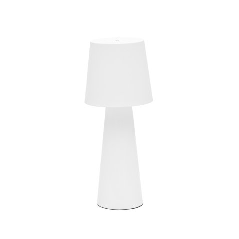 Arenys large outdoor metal table lamp in a white painted finish