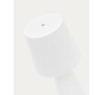 Arenys large outdoor metal table lamp in a white painted finish