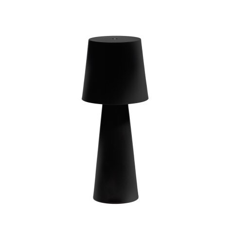 Grande lampe de table extérieure Arenys en métal avec finition noire