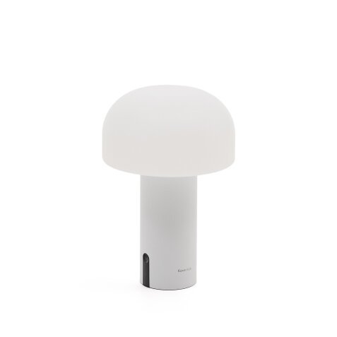 Lampe de table d'extérieur Macar en acier blanc