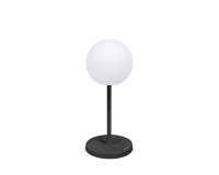 Lámpara de mesa de exterior Dinesh de acero negro 40 cm