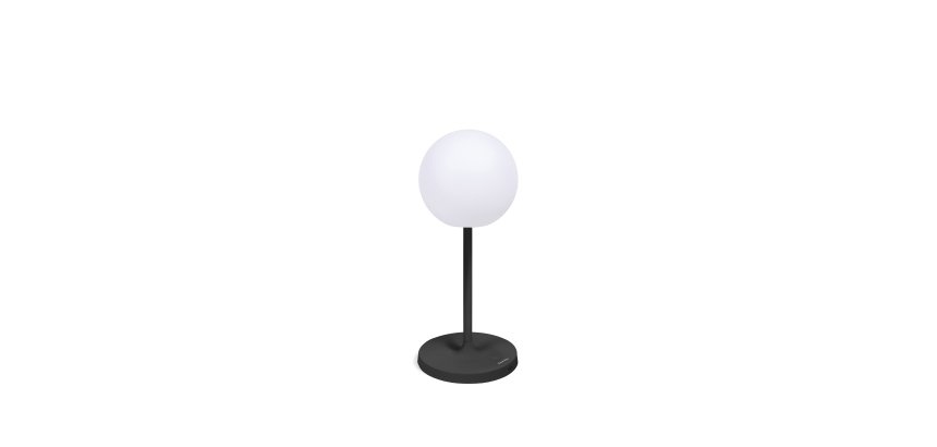 Lampe de table d'extérieure Dinesh en acier noir 40 cm