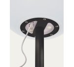 Lampe de table d'extérieure Dinesh en acier noir 40 cm